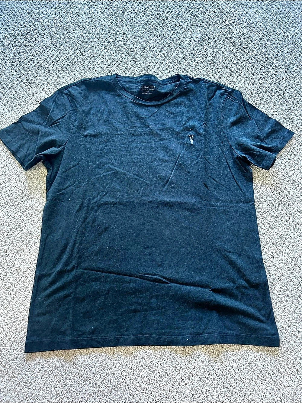 AllSaints Brace Crew T-Shirt Men's Organic Cotton Tee Size XL